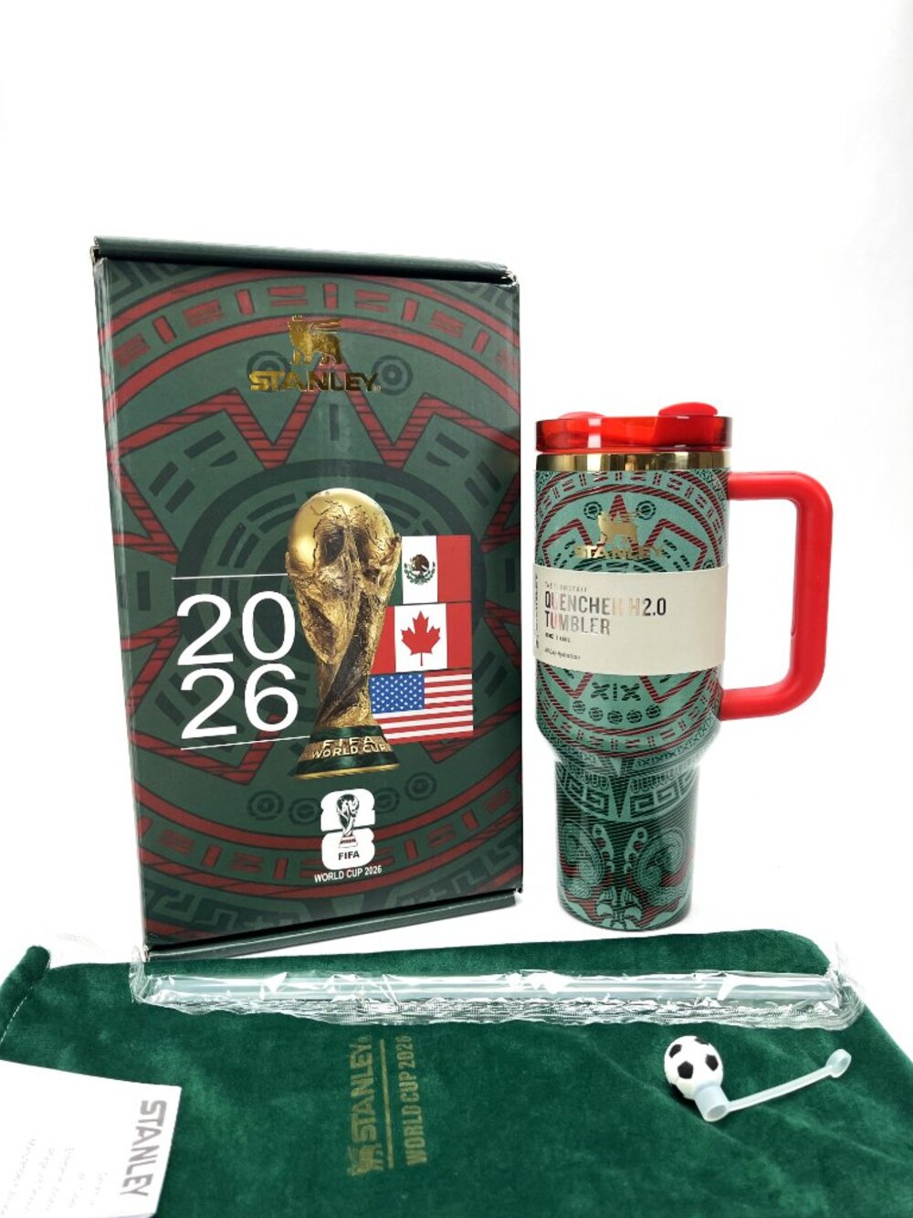 Mexico World Cup 2026 Limited Edition - New Stanley 40oz Tumbler - Red Handle